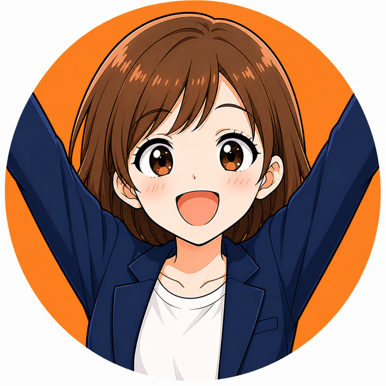 女性キャラ・喜び顔