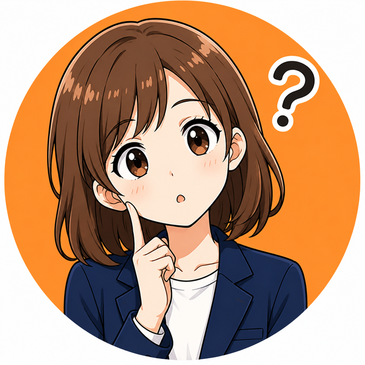 女性キャラ・疑問顔