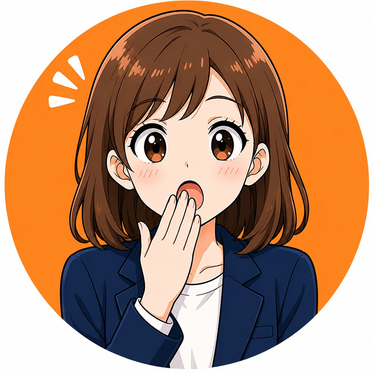 女性キャラ・驚き顔