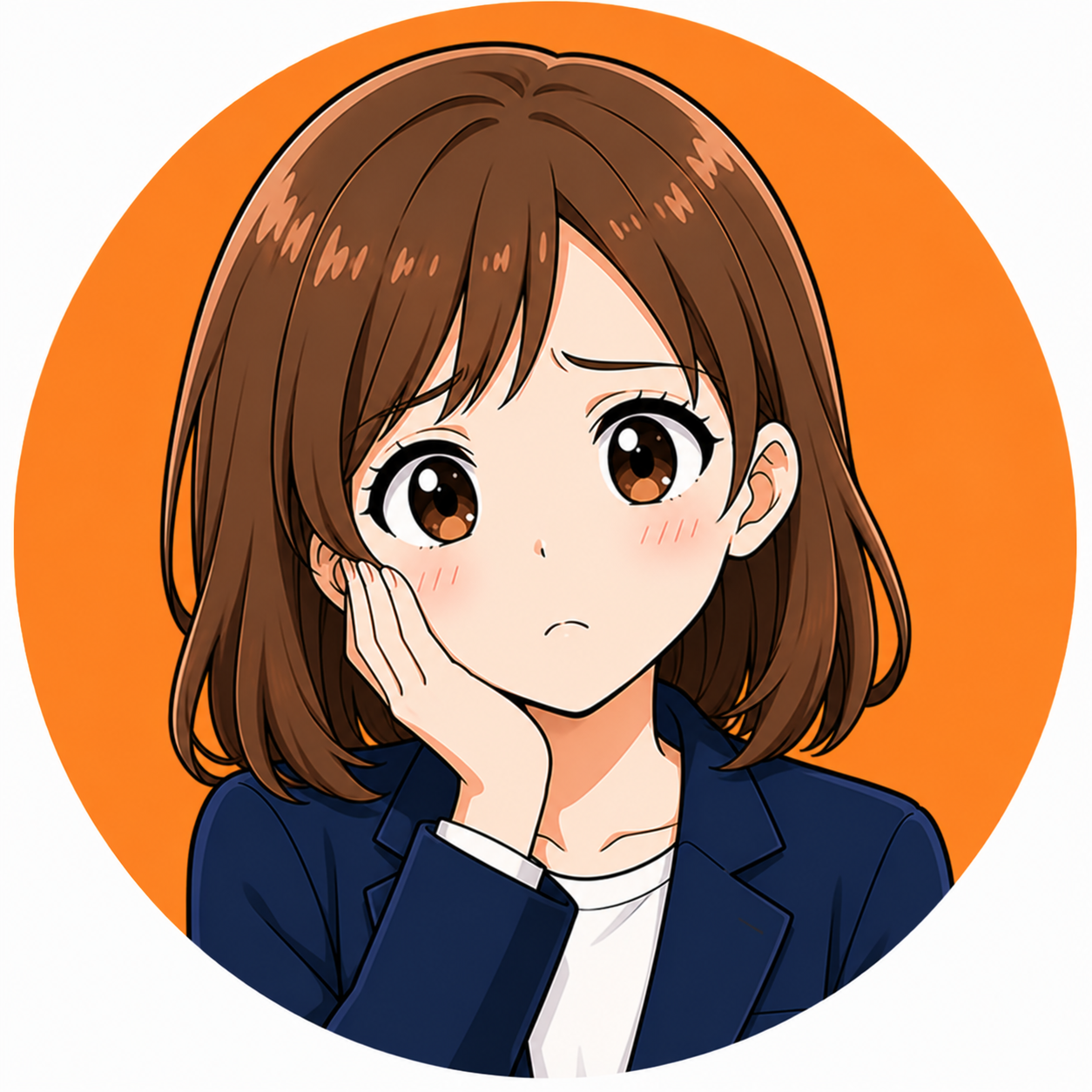 女性キャラ・困り顔