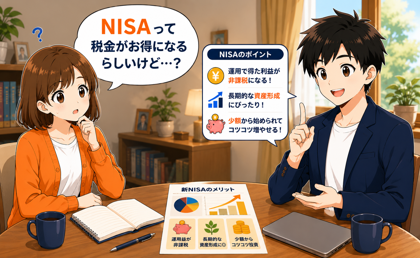 あやのとにしやんの会話シーン