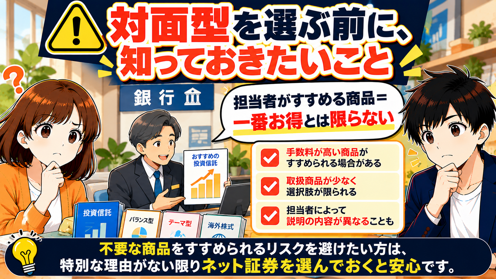 対面型を選ぶ前に、知っておきたいこと