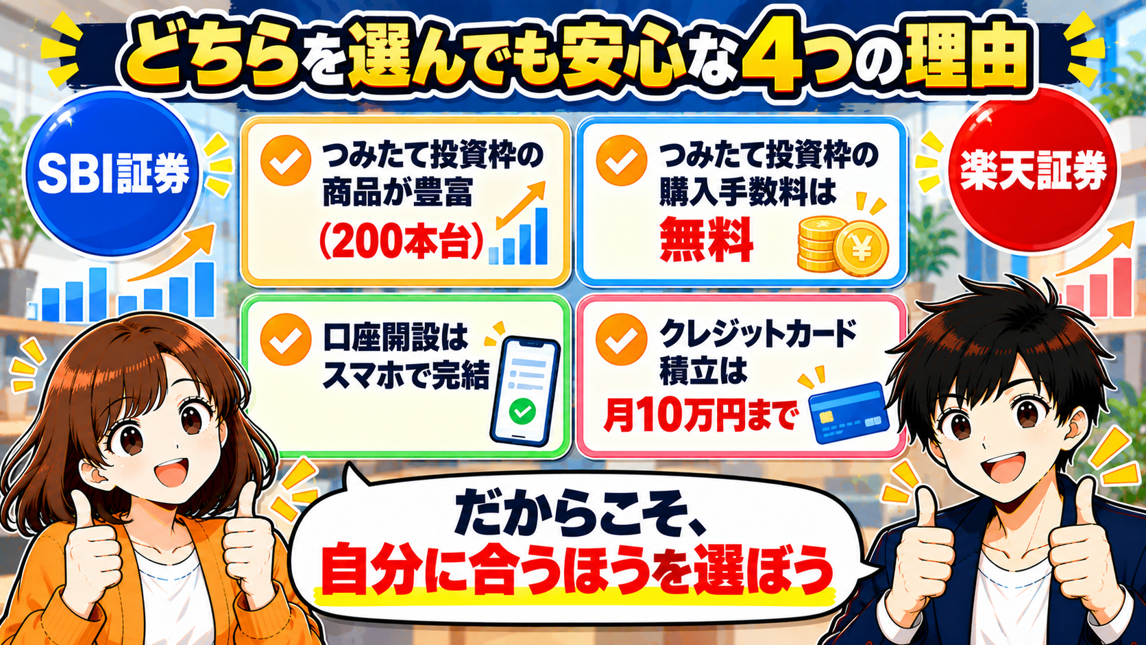 どちらを選んでも安心な理由