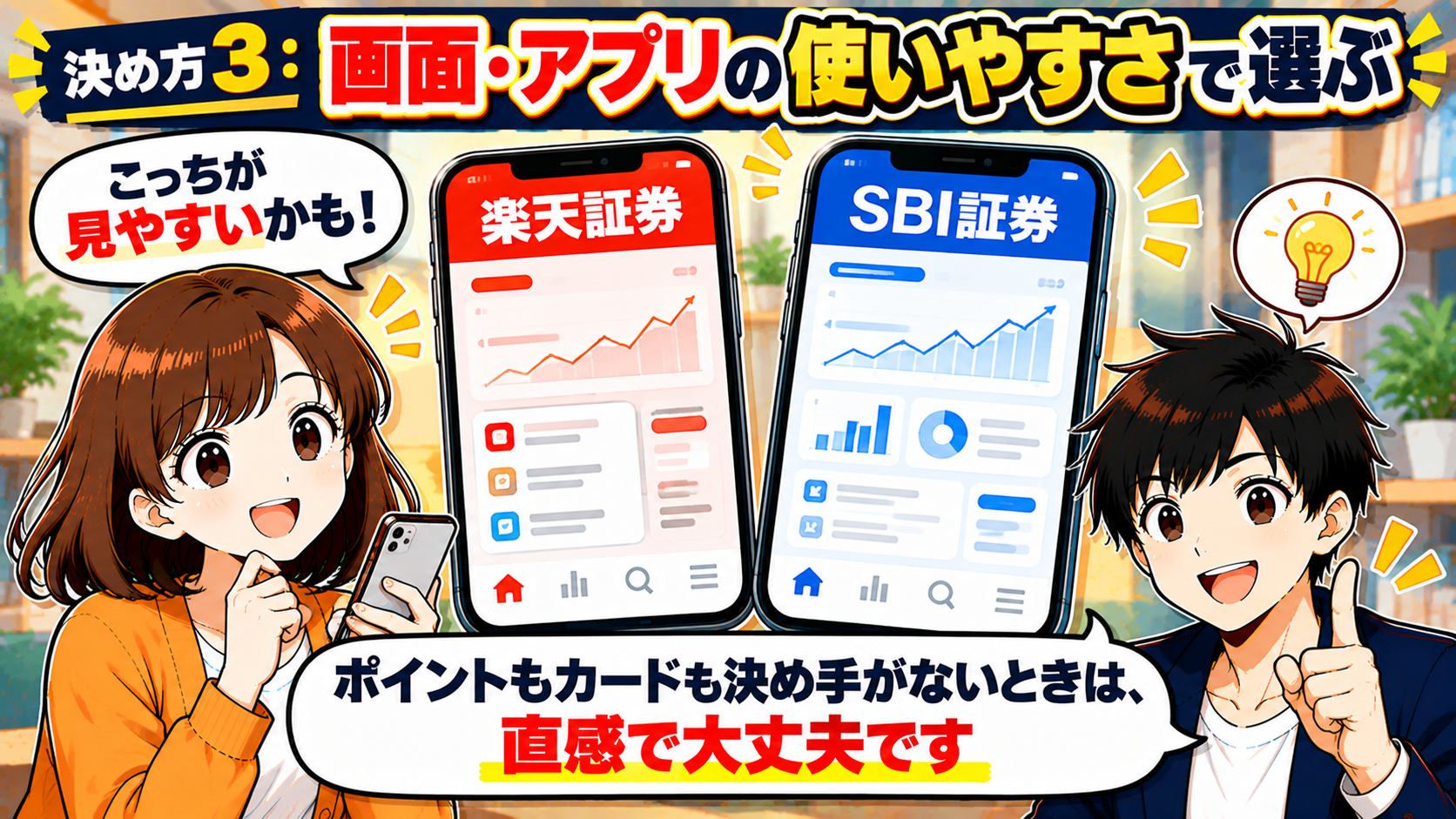 決め方3：画面・アプリの使いやすさで選ぶ